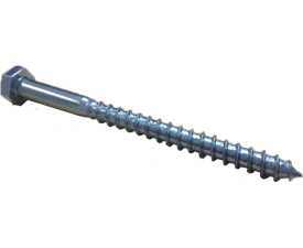 M8x100mm Hex Head Coach Screw Mild Steel DIN 571 Zinc Pl CR6