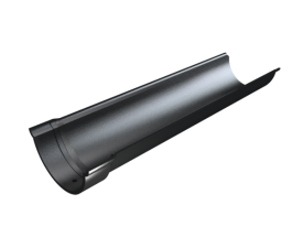 4.5" Beaded Half Round Gutter x 6FT - Black