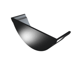 4.5" Beaded Half Round Gutter Int Stopend - Black