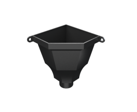 No.1 Corner Rainwater Head 4" Outlet - Black