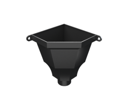 No.1 Corner Rainwater Head 3" Outlet - Black