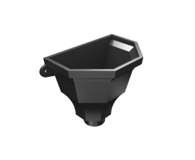 No.1 Flat Rainwater Head 4" Outlet - Black