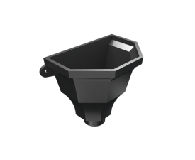 No.1 Flat Rainwater Head 3" Outlet - Black