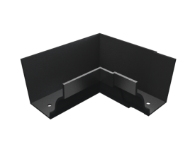 5"x4" Moulded Ogee Gutter Int 90° Angle - Black