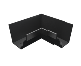 6"x4" Moulded Ogee Gutter Int 90° Angle - Black