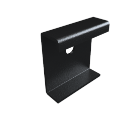 Moulded Gutter Direct Fix Bkt - Galv - Black