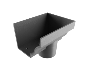 6"x4" Moulded Ogee Gutter Dropend Outlet 3" Ext