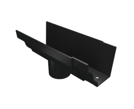 6"x4" Moulded Ogee Gutter Outlet 2.5" - Black