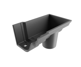 4.5" Notts Ogee Gutter Dropend Outlet 3" Ext