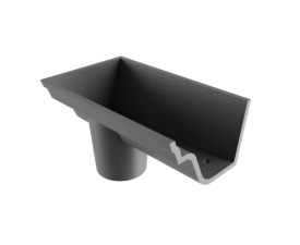 4.5" Notts Ogee Gutter Dropend Outlet 2.5" Int