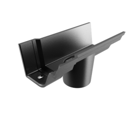 4.5" Notts Ogee Gutter Outlet 2.5" - Black
