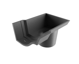 4.5" Vict Ogee Gutter Dropend Outlet 2.5" Ext