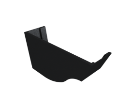 5" Vict Ogee Gutter Ext Stopend - L/H - Black