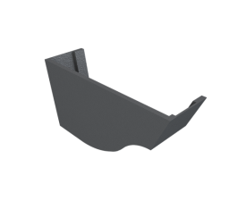 4.5" Vict Ogee Gutter Ext Stopend - L/H