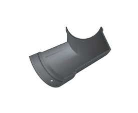 4.5" Plain Half Round Gutter 135° Angle