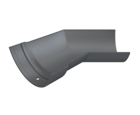 6" Plain Half Round Gutter 135° Angle R/H