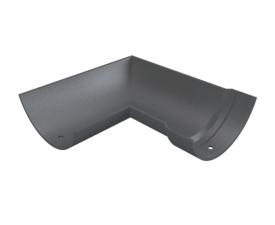 6" Plain Half Round Gutter 90° Angle L/H