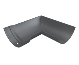 4.5" Plain Half Round Gutter 90° Angle R/H