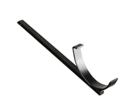 4" Plain Half Round Steel Square Bar Drive In Bkt-Galv-Black