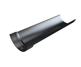 4.5" Plain Half Round Gutter x 6FT - Black