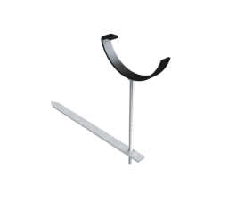 4'' Plain Half Round Rise & Fall Bkt - Galv - Black