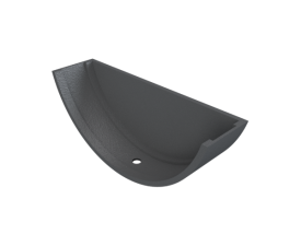 4" Plain Half Round Gutter Ext Stopend