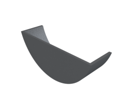 4" Plain Half Round Gutter Int Stopend
