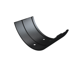4" Plain Half Round Gutter Union - Black