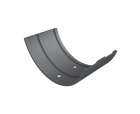 4" Plain Half Round Gutter Union