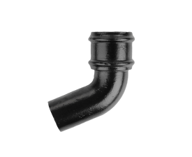 3" Round Rainwater 112.5° Bend Without Ears - Black