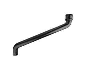 2.5" Round Rainwater Offset 24" Projection w/out Ears - Blk