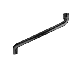 2.5" Round Rainwater Offset 27" Projection w/out Ears - Blk