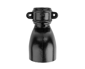 2.5" Round Rainwater Anti-Splash Shoe With Ears - Black