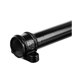 4" Round Rainwater Pipe x 6FT With Ears - Black