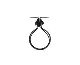 2.5" Round Rainwater Pipe Bkt With Gasket - Galv - Black