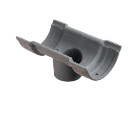 4.5" Beaded Half Round Gutter Outlet 2.5"