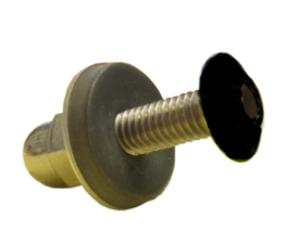 M6x25mm Nut, Bolt & Washer - For Gutters - Black